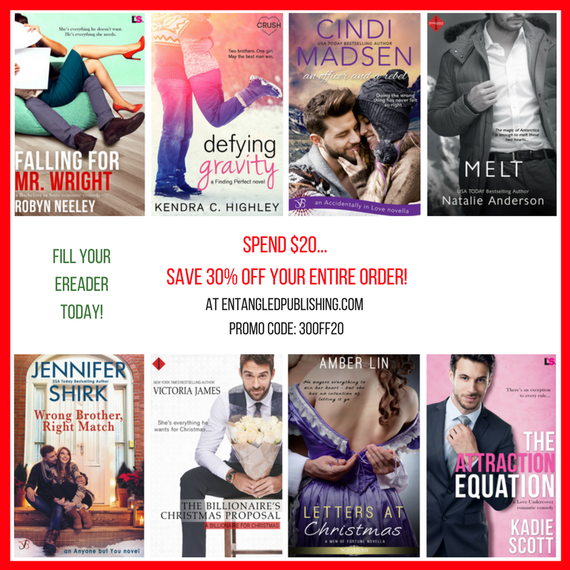 Spend 20... Save 30 Off Your Entire Order Day 8 of Holiday STEALS at Entangled Publishing