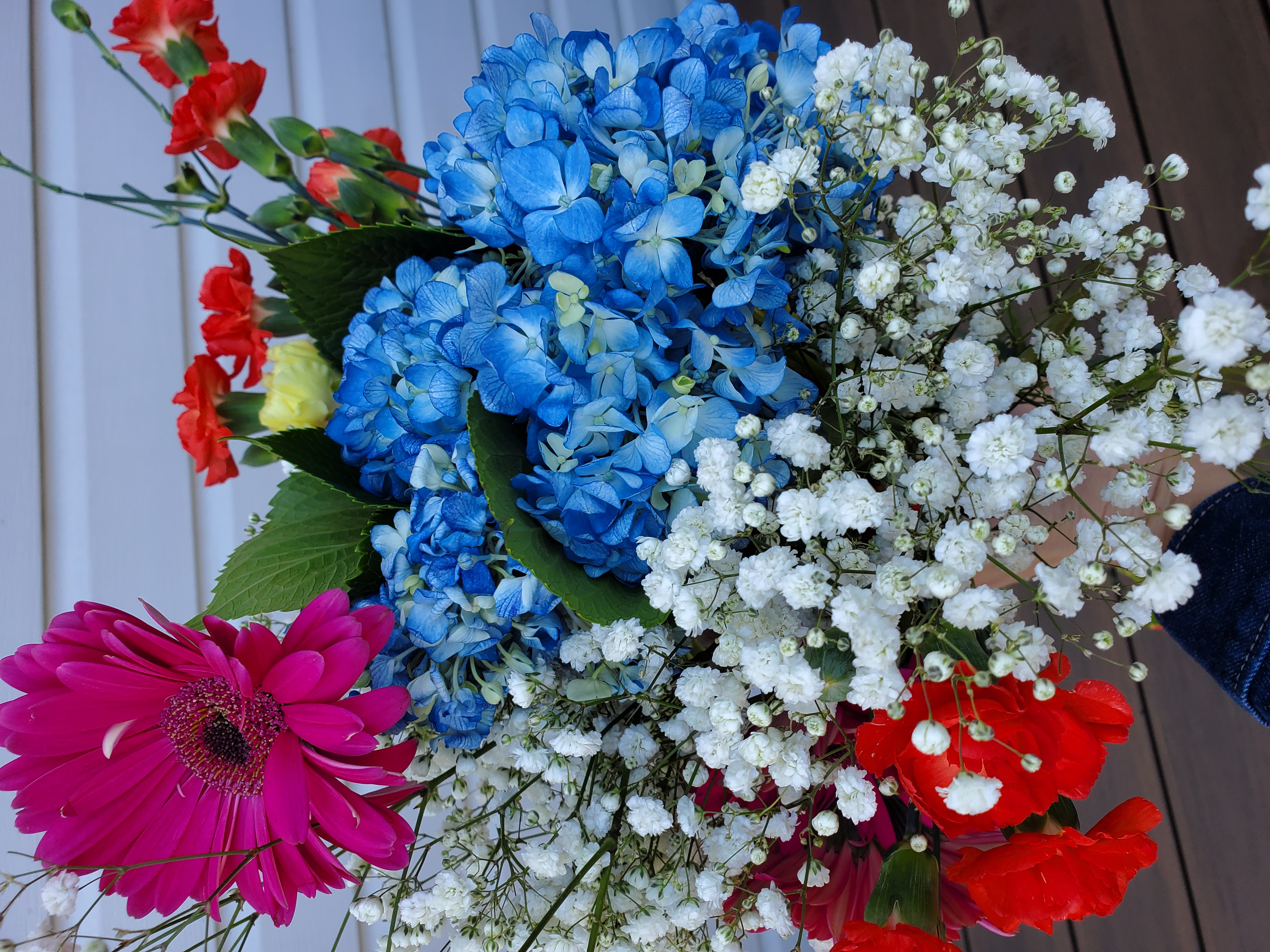 A bouquet of colourful flowers