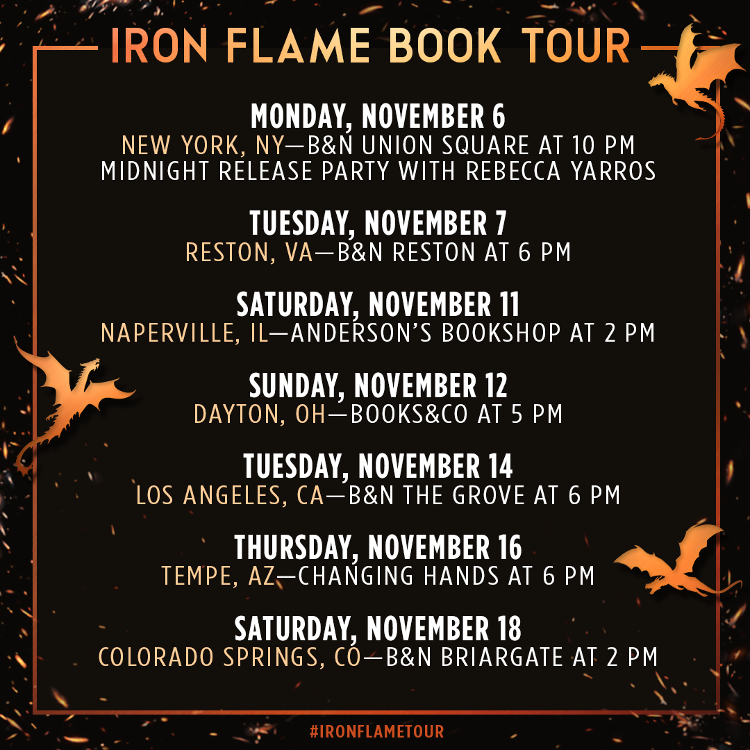 Iron Flame Book Tour